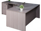 Boss Driftwood L Shape Executive Desk Boss Driftwood L Shape Executive Desk