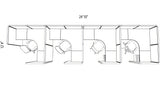 4 Pack Workstations - Item 1375 4 Pack Workstations - Item 1375 - Online Office Furniture
