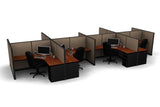 8 Pack Open 6x6 Workstations with 53" Panels - Item 1374 8 Pack Open 6x6 Workstations with 53" Panels - Item 1374 - Online Office Furniture
