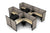 4 Pack Private 8x8 Workstations with Panels - Item #1411