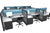 6 Pack 4x5 Workstations - Panels with Glass - Item 1366