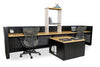 2 - 4 Person Workstation with Storage and Hutch - Item 1383 2 - 4 Person Workstation with Storage and Hutch - Item 1383 - Online Office Furniture