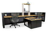 2 - 4 Person Workstation with Storage and Hutch - Item 1383 2 - 4 Person Workstation with Storage and Hutch - Item 1383 - Online Office Furniture
