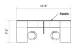 2 Person Steelcase Side-by-Side Workstations with Storage 2 Person Steelcase Side-by-Side Workstations with Storage - New Life Office