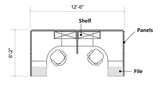 2 Pack 6x6 Workstations with 65" Panels 2 Pack 6x6 Workstations with 65" Panels - New Life Office