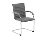 Chrome Frame Grey Vinyl Side Chair Chrome Frame Grey Vinyl Side Chair