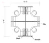 4 Pack Open 6x6 Workstations with 65 4 Pack Open 6x6 Workstations with 65" Panels - New Life Office