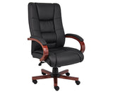 Highback Exec Wood Finished Chair Executive Desk Chair - New Life Office