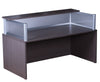 Boss Driftwood Reception Desk with Plexiglass Boss Driftwood Reception Desk with Plexiglass