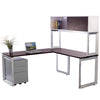 Options L shaped Desk with file and Overhead Storage Options L shaped Desk with file and Overhead Storage - New Life Office