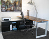 Reclaimed Wood Workstation with Storage Reclaimed Wood Workstation with Storage