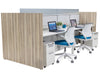 4 Person Workstation, Pre-owned - Item #1415 - Online Office Furniture