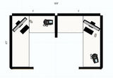 2 Pack 5x6 Workstations-Panels with Glass - Item 1367 - Online Office Furniture