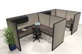 2 Pack Private 8x8 Workstations with Panels - Item #1411 - Online Office Furniture