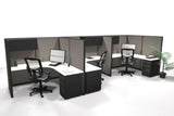 3 Pack open 6x6 Workstations with Panels - Item #1417 - Online Office Furniture