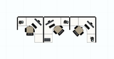 3 Pack open 6x6 Workstations with Panels - Item #1417 - Online Office Furniture