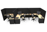 3 Pack open 6x6 Workstations with Panels - Item #1417 - Online Office Furniture