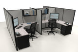 4 Pack 6x6 Workstations with 65" Panels - Item 1373 - Online Office Furniture