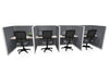 4 Pack Call Center Workstations - Item #1416 - Online Office Furniture