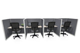 4 Pack Call Center Workstations - Item #1416 - Online Office Furniture