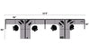 4 Pack Single Row Open 8x8 Workstations with Panels - Item #1406 - Online Office Furniture