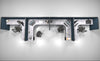 4 Pack Single Row Open 8x8 Workstations with Panels - Item #1406 - Online Office Furniture