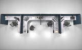 4 Pack Single Row Open 8x8 Workstations with Panels - Item #1406 - Online Office Furniture