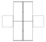 2 - 4 Person Workstation with Storage and Hutch - Item 1383 - Online Office Furniture