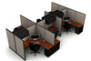 6 Pack open 6x6 Workstations with Panels  - Item #1419 - Online Office Furniture