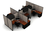 6 Pack open 6x6 Workstations with Panels  - Item #1419 - Online Office Furniture