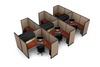 6 Pack Private 6x6 Workstations with Panels - Item #1418 - Online Office Furniture