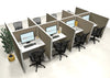 8 Pack Call Center Workstations - Item #1405 - Online Office Furniture