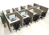 8 Pack Call Center Workstations - Item #1405 - Online Office Furniture