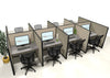 8 Pack Call Center Workstations - Item #1405 - Online Office Furniture