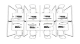 8 Pack Call Center Workstations - Item #1405 - Online Office Furniture