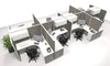 8 Pack 6x6 Open Workstations with Panels - Item #1415 - Online Office Furniture