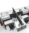 8 Pack 6x6 Open Workstations with Panels - Item #1415 - Online Office Furniture