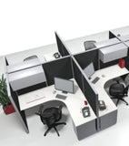 8 Pack 6x6 Open Workstations with Panels - Item #1415 - Online Office Furniture