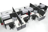 8 Pack 6x6 Open Workstations with Panels - Item #1415 - Online Office Furniture