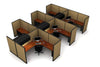 6 Pack Private 8x8 Workstations with Panels - Item #1408 - Online Office Furniture