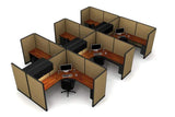 6 Pack Private 8x8 Workstations with Panels - Item #1408 - Online Office Furniture