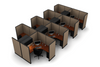 8 Pack Private 6x6 Workstations with Panels - Item #1413 - Online Office Furniture