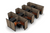 8 Pack Private 6x6 Workstations with Panels - Item #1413