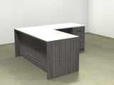 L-Shaped Driftwood Desk