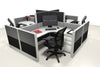 4 Pack Open 5x5 Workstations with Ethospace Panels - Item 1369 - Online Office Furniture