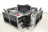 4 Pack Open 5x5 Workstations with Ethospace Panels - Item 1369 - Online Office Furniture