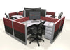 4 Pack Open 5x5 Workstations with Ethospace Panels - Item 1369 - Online Office Furniture