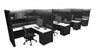 4 Pack L Shape Workstations with 70" H Panels - Item 1368 - Online Office Furniture