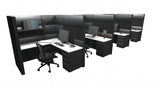 4 Pack L Shape Workstations with 70" H Panels - Item 1368 - Online Office Furniture