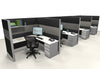 4 Pack L Shape Workstations with 70" H Panels - Item 1368 - Online Office Furniture